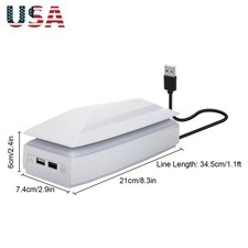 Cooling Fan for PS5 Slim Disc/Digital Low Noise USB Cooler w/8 Modes Light 