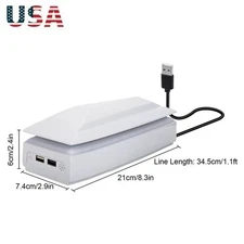 Cooling Fan for PS5 Slim Disc/Digital Low Noise USB Cooler w/8 Modes Light[