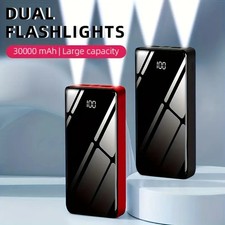 30000mAh Power Bank 22.5W Fast Charging External Battery Pack With Flashlight