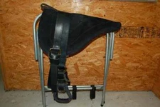 RIDERS CHOICE BLACK LEATHER BAREBACK SADDLE PAD FREE SHIP NEW MADE IN ALABAMA