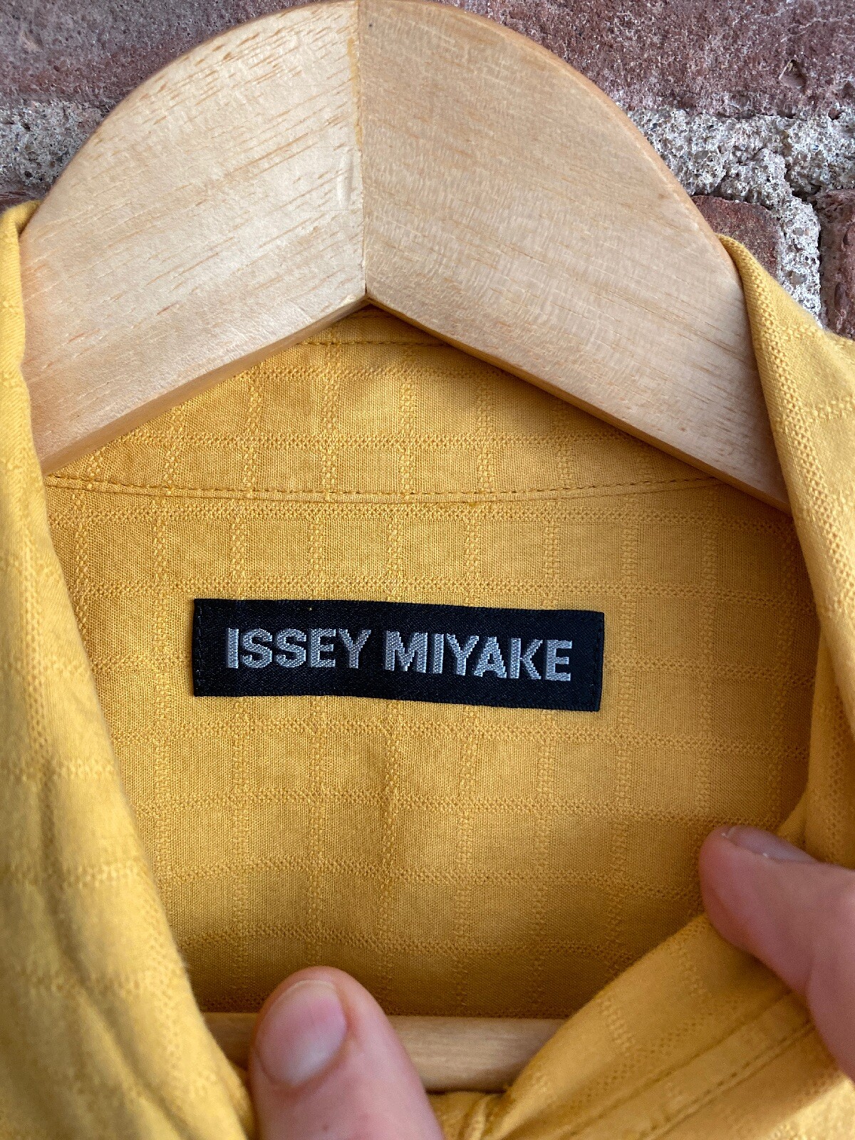 Issey Miyake Mens Shirt Sz Large, Citrus Orange 1… - image 9