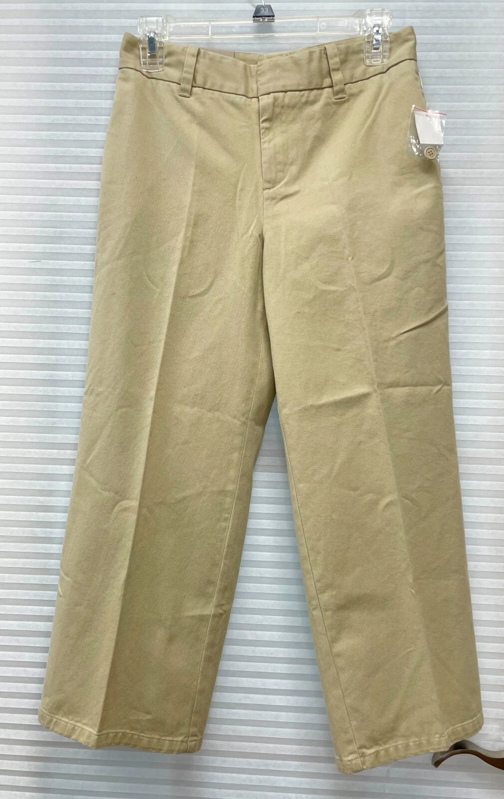 Gap Womens Tan Flat Front Straight Leg Cotton Casual Capri Pants | Size 2 | NEW