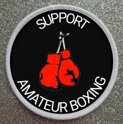 3'' Unterstützung Amateur Boxen Bügeln/Aufnähen Sublimation Patch Abzeichen 
