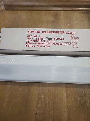 slim line undercounter light  Low Profile Lamp 1 F8T5 Switch Installed See Measu