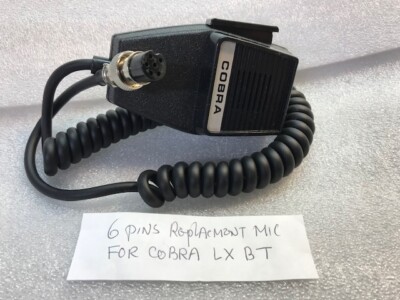 COBRA 29 LX BT COFFIN STOCK 6 PIN MIC MICROPHONE REPLACEMENT CB FREE SHIP!!!