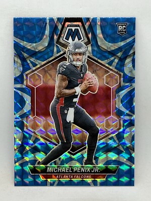 Michael Penix Jr 2024 Mosaic Reactive Blue Prizm Falcons RC