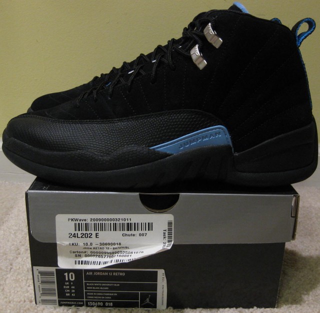 baby blue and black 12s