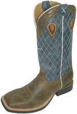 Twisted X Western Boots Mens Leather Ruff Sto...