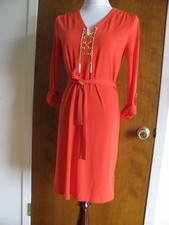 Michael Kors women’s long sleeves red dress