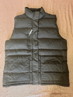 Timberland Stratham Down Vest Brown Zip Up Puffer Outdoor Gear Men s XL, Camping