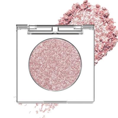 Single Rose Gold Glitter Shimmer Eyeshadow,Bright High Pigment Intense Monochrom