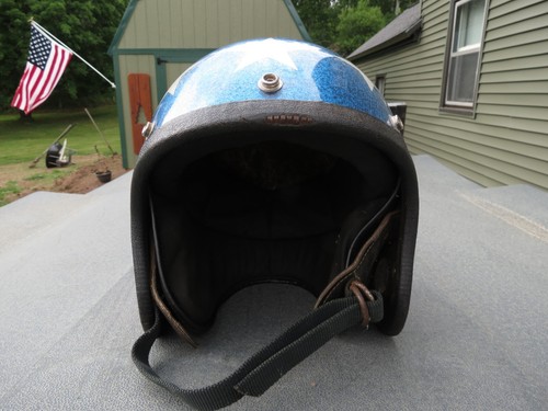 VINTAGE EASY RIDER CAPTAIN AMERICA STARS AND STRIPES OPEN FACE HELMET - 第 4/8 張圖片