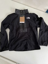 The North Face Teen Glacier 1/2 Zip Black Medium