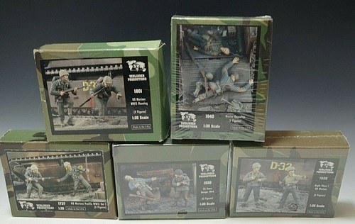 5 VERLINDEN US MARINE CASUALTIES-CI DOWN EUROPE 1944 PACIFIC WWII MODEL KIT SET