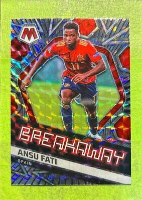 Ansu Fati ~ 2021-22 Panini Mosaic FIFA World Cup ~ Breakaway Silver Mosaic Prizm