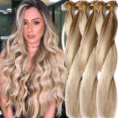 Remy Echthaar Bonding Keratin Extensions Russisch Haarverlängerung*200 Strähnen
