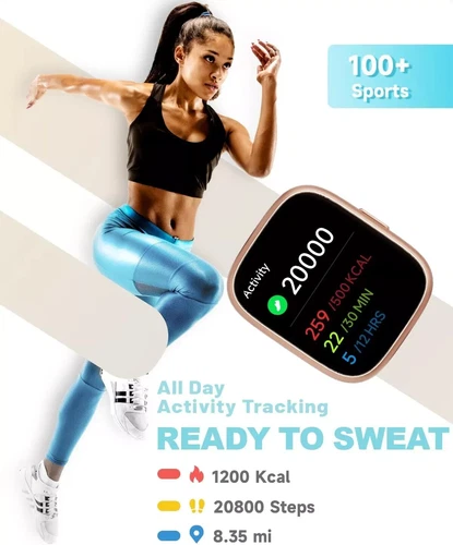 Smart Watch Men Women Fitness Tracker Watche Heart Rate, Sleep & Stress Tracking - Picture 6 of 7