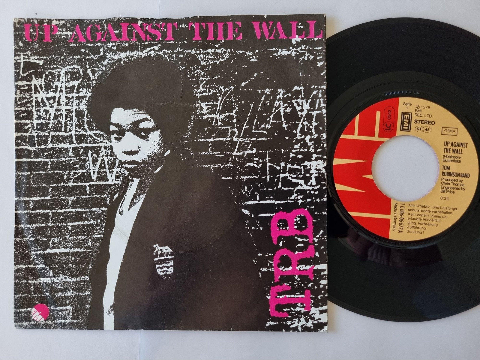 Tom Robinson Band - Up Against The Wall 7'' Vinyl Germany