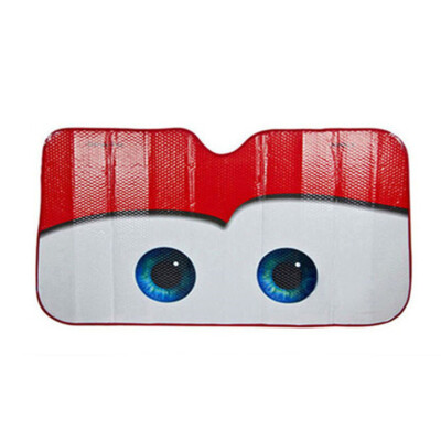 Cartoon Big Eyes Car Windshield Sun Shade Cover Visor Shield UV Block Protector