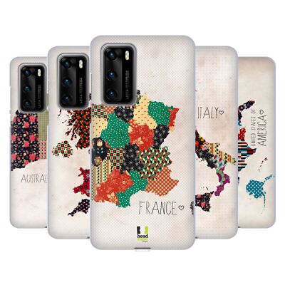 HEAD CASE DESIGNS PATTERNED MAPS SOFT GEL CASE FOR HUAWEI PHONES 4