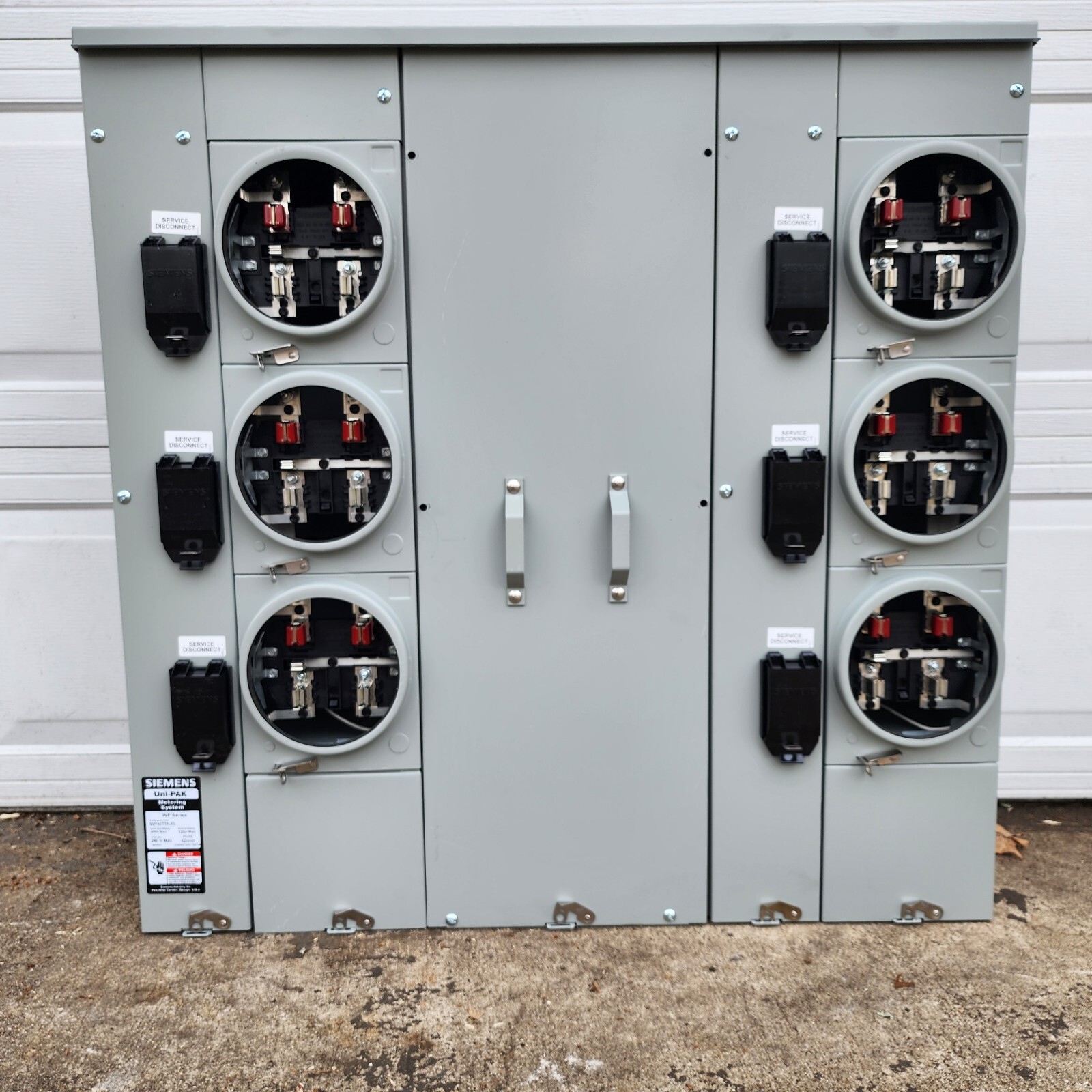 Siemens 400 Amp 6-Gang (125A Position) Ringless 1-Phase 4/5Jaw 3Wire ...