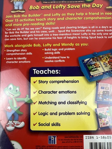 Leap Frog Leap Start - Pre Reading Bob the Builder Book & Cartridge New Sealed - Picture 8 of 12