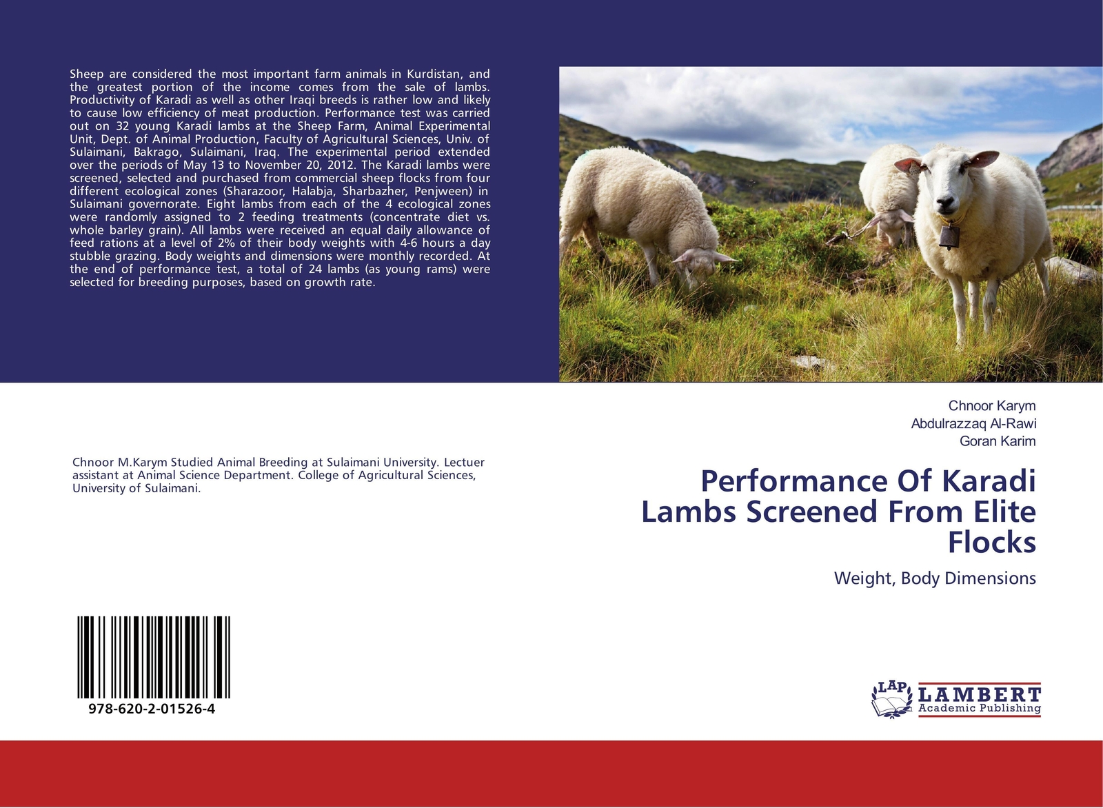 Chnoor Karym (u. A.) | Performance Of Karadi Lambs Screened From Elite