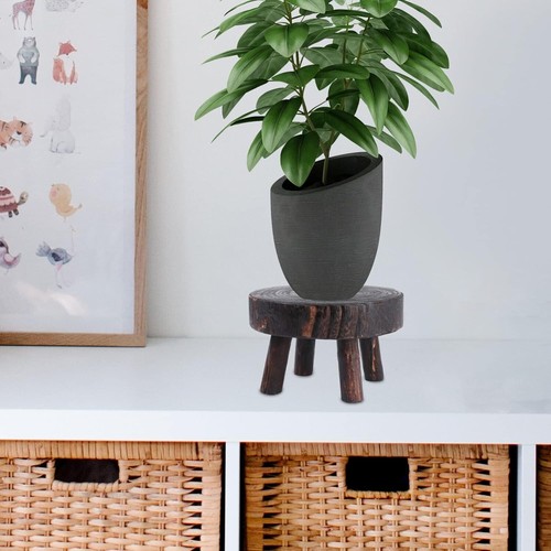 Mini Wooden Stool Display Stand, Solid Wood Stool Plant Stand Flowerpot Rack ... - Picture 10 of 11