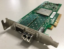 Del QLogic QLE2562L-DEL 8Gb Dual Port FC HBA PCIe VX60F LowProfile +1x SFP