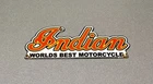 VINTAGE 15” INDIAN MOTORCYCLE PORCELAIN SIGN CAR GAS OIL TRUCK