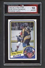 1984-85 OPC #185 DOUG GILMOUR ROOKIE CARD KSA 10 GEM MINT