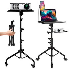 Laptop  Projector Tripod Stand Adjustable Height 26 To 51  Wheely Portable Lapt