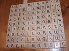 Set 100 GENUINE authentic SCRABBLE BOARD GAME LETTERs TILES maple color finished