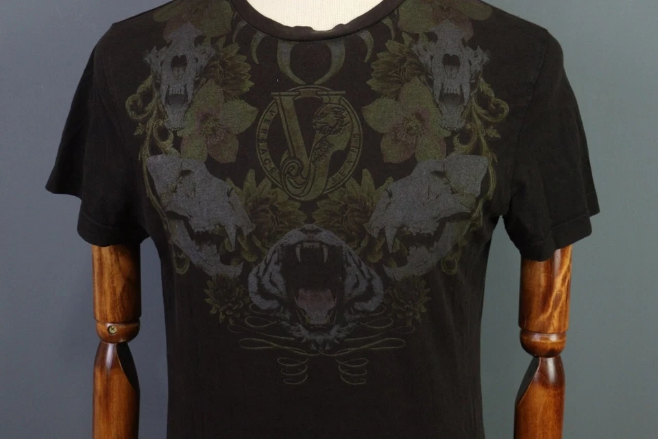 Camiseta Versace Jenas Negra Estampada Animales Manga Corta Talla L Foto 4 de 4