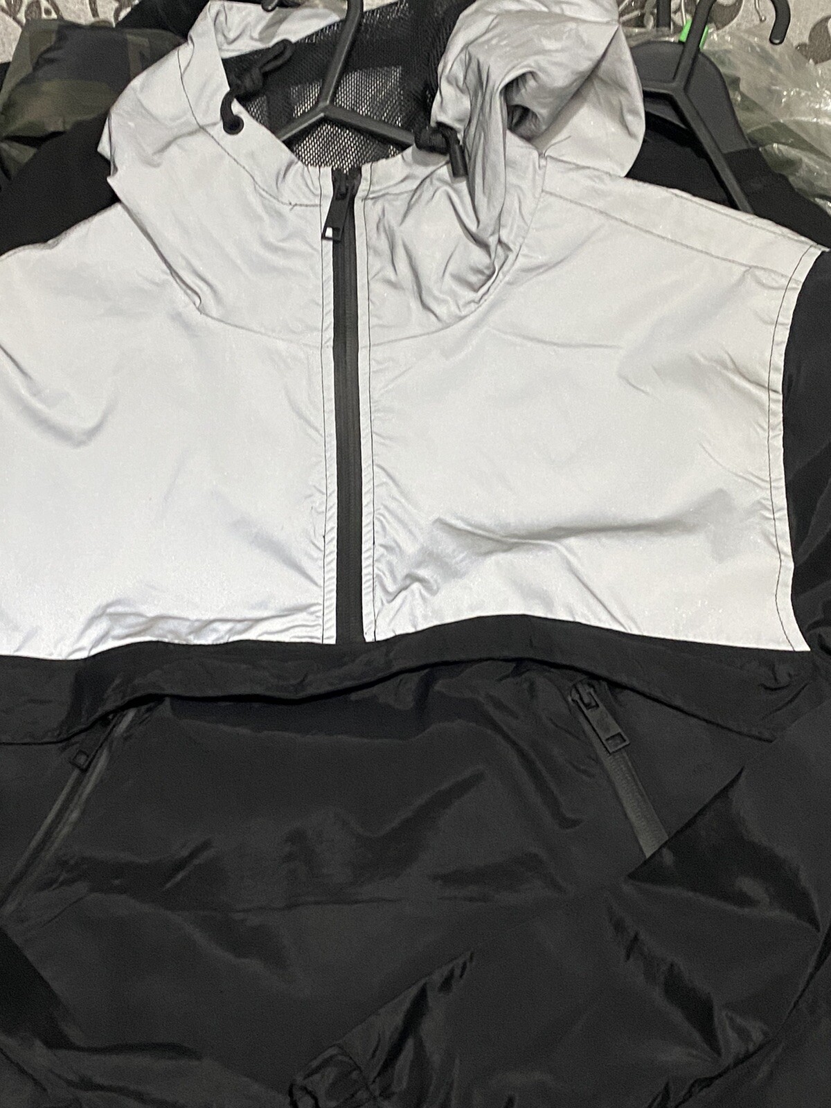 MENS CONDEMNED NATION OVERHEAD REFLECTIVE WINDBREAKER JACKET SIZE MEDIUM image 2
