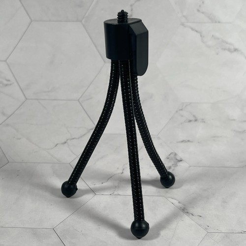 Mini Bolsillo Patas Flexibles Pequeña Cámara Escritorio Cámara Web Trípode Soporte Negro - Imagen 2 de 6