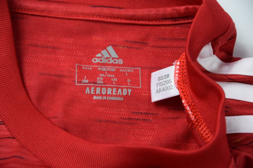 MANCHESTER jersey adidas shirt red chevrolet kit aeroready 03/20 US L | eBay