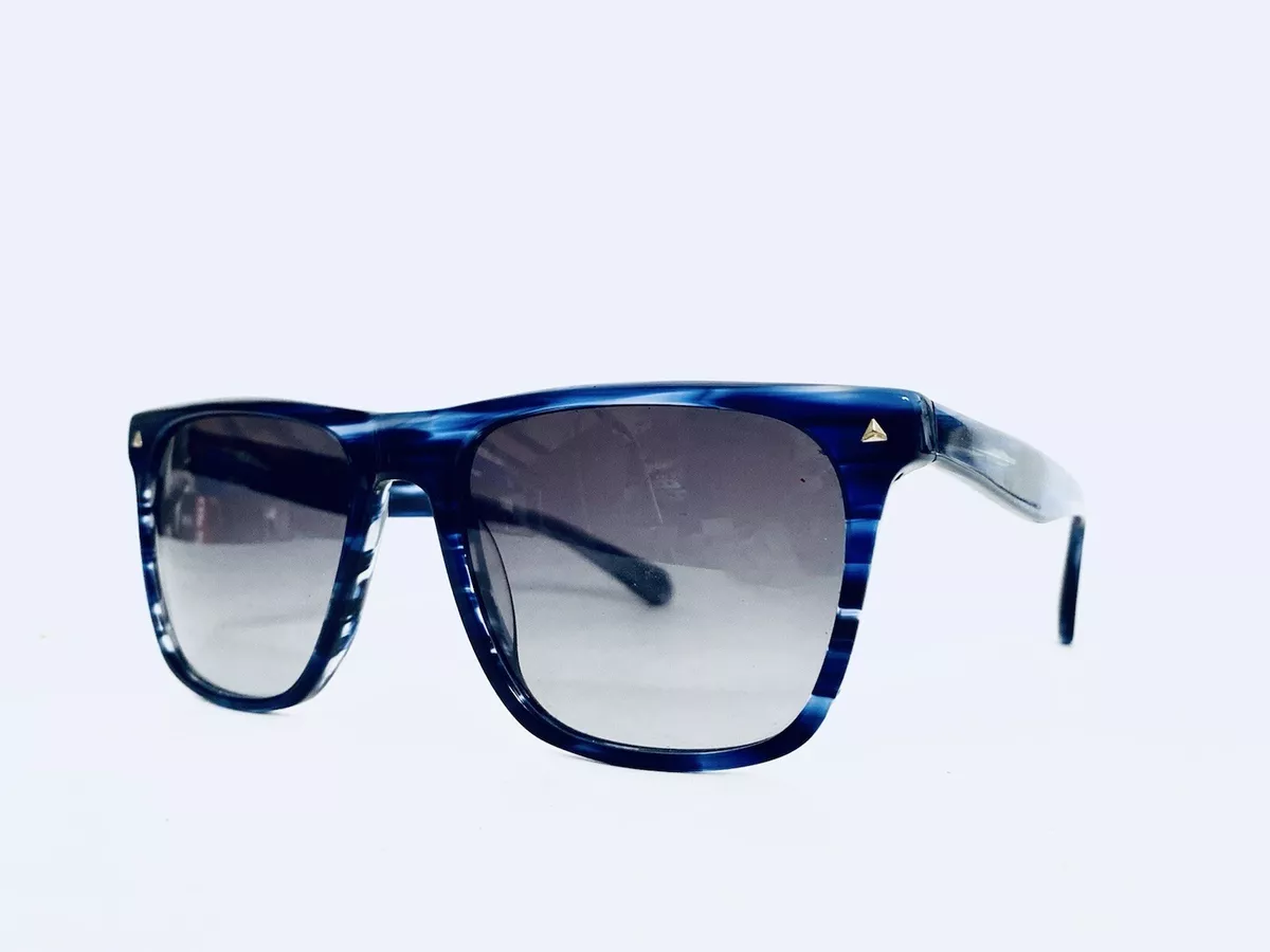 Delta Blue Marble Clear Lucite Wayfarer Sunglasses 481825 BL 54 18 140