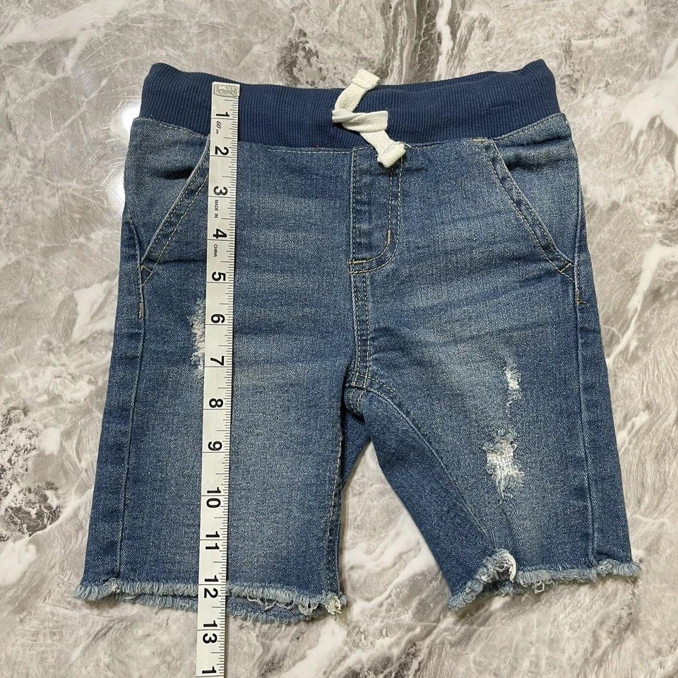 Epic Threads Niño Pequeño Jersey Pull On Pantalones Cortos Azul Denim Cordón Talla 4T Foto 3 de 4