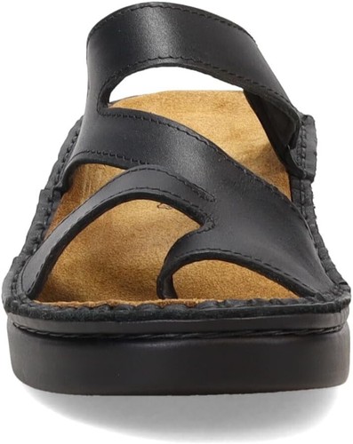 NEW $170 SZ 7 - 7.5 NAOT Women's Monterey Wedge Sandal BLACK MATT LEATHER - Picture 13 of 14