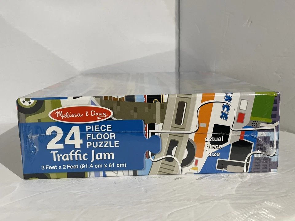 Rompecabezas de piso Melissa and Doug Traffic Jam 24 piezas 3' x 2' edades 3+ NUEVO SELLADO Foto 2 de 4