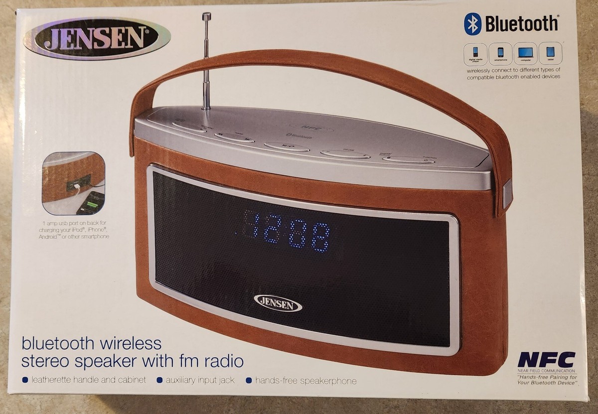 Jensen SMPS-725 Bluetooth Stereo Speaker AM/FM Radio NFC 20V AC