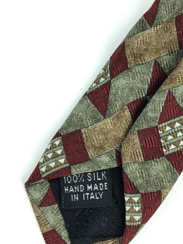 GUESS Herren Krawatte 100% Seide Handarbeit in Italien Mehrfarbig Geometrisch Krawatte 57" - Bild 4 von 6