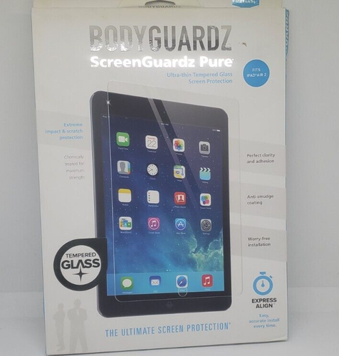 BodyGuardz Reinglas Display, gehärteter Schutz Apfel. iPad Air - Air 2. Neu - Bild 1 von 2