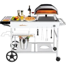 Pizza Oven Cart Table for Ooni Koda/Karu/Fyra with Pizza Topping Station
