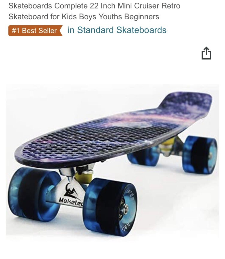 Complete 22 Inch Mini Cruiser Retro Meketec Starry Space
