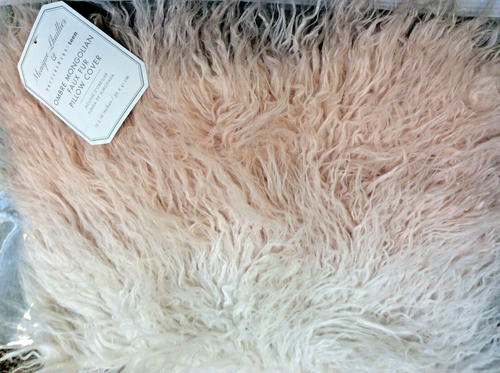 Pottery Barn Teen Monique Lhuillier Faux Fur Ombre Pillow Cover Ivory