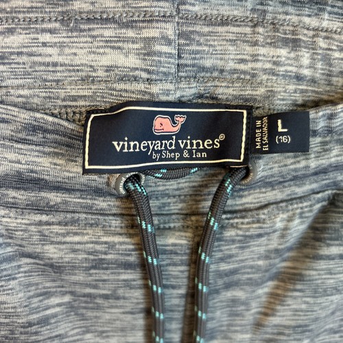 Vineyard Vines Boys Size L/16 Blue Heathered Performance Joggers Pants - Picture 6 of 12