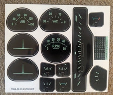 1964 - 66 Chevrolet Truck Gauge Decal Kit 1965 1966 Instrument Cluster Panel
