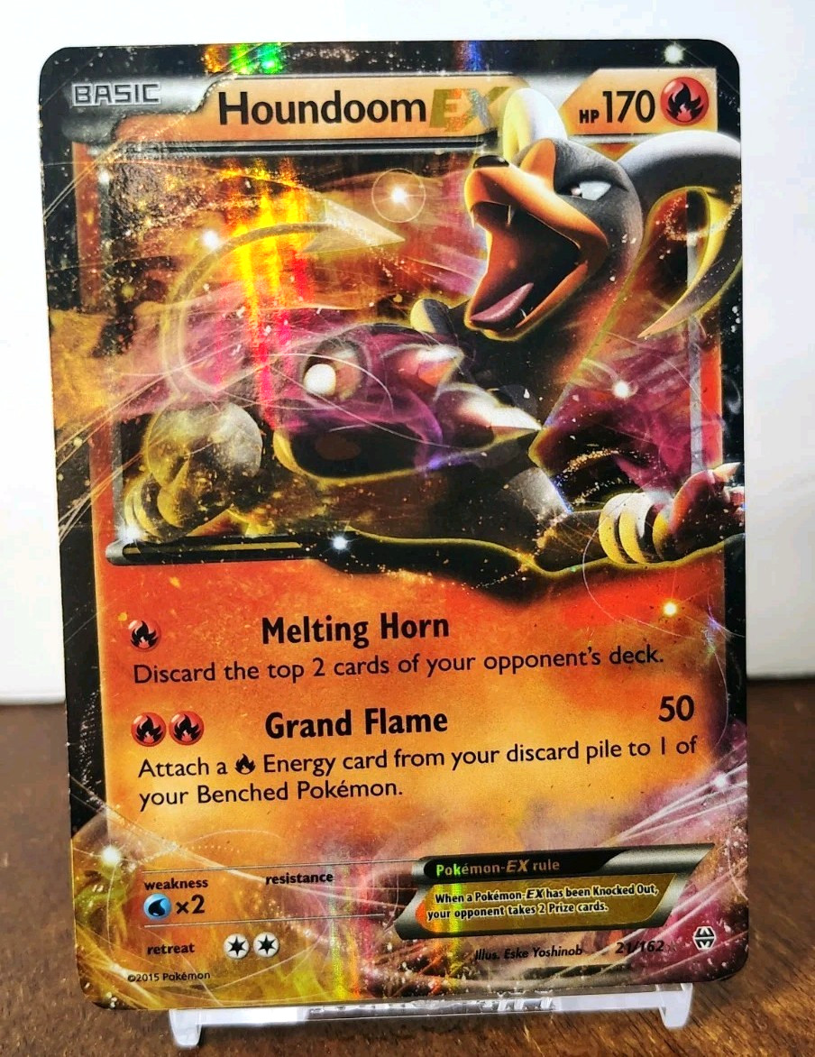 POKEMON HOUNDOOM EX 21/162 ULTRA RARE BREAKTHROUGH LP